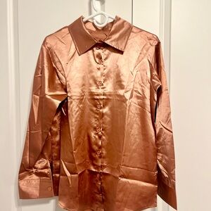 Women’s Satin Copper Shirt